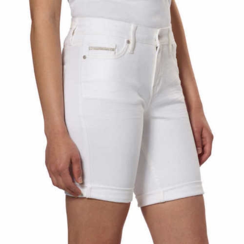 Calvin Klein Women's City Shorts 4 White - Picture 2 of 3